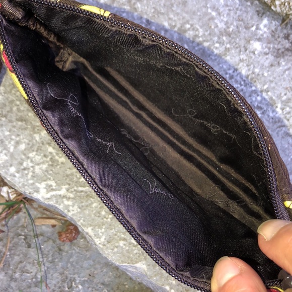 Vera Bradley Wristlet-Brown-Cloth-EUC-8x4 - Picture 9 of 14